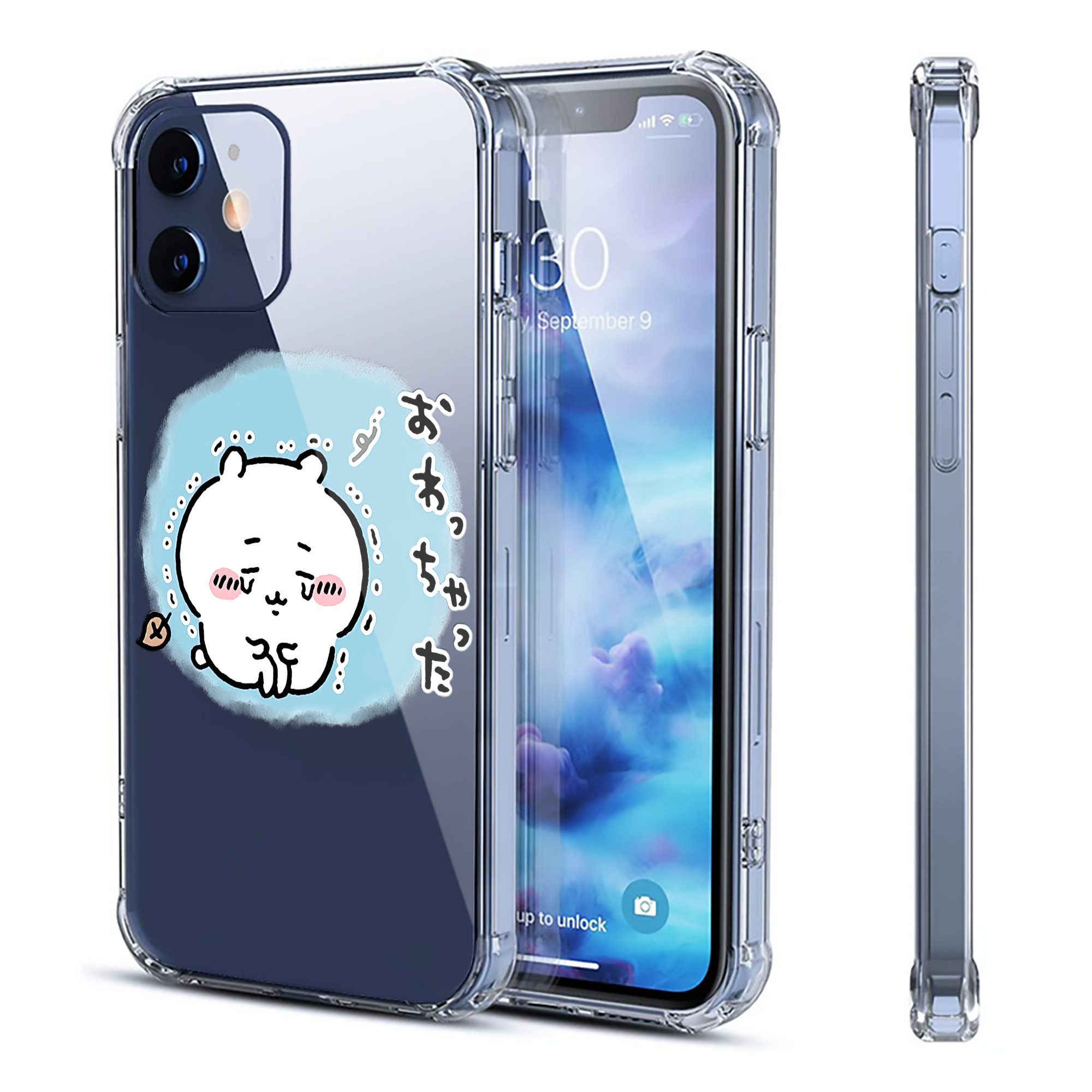 （画像用） ちいかわ ちいかわ Chii-kawa chiikawa 【iPhone 12シリーズ対応】透明スマホケース（クリアソフトケース）